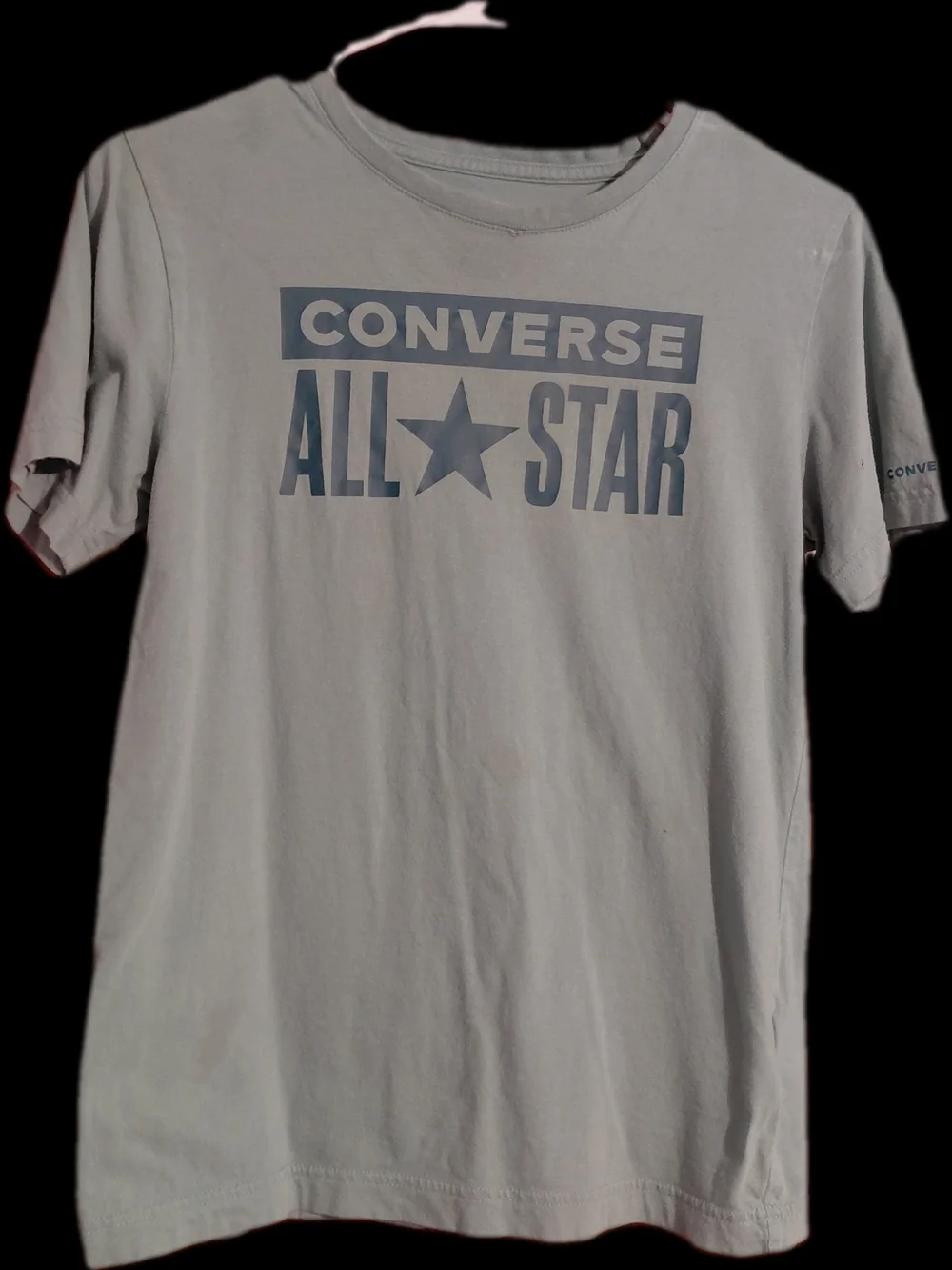 Converse Kids Short Sleeve Tee in Light Gray with Navy Logo